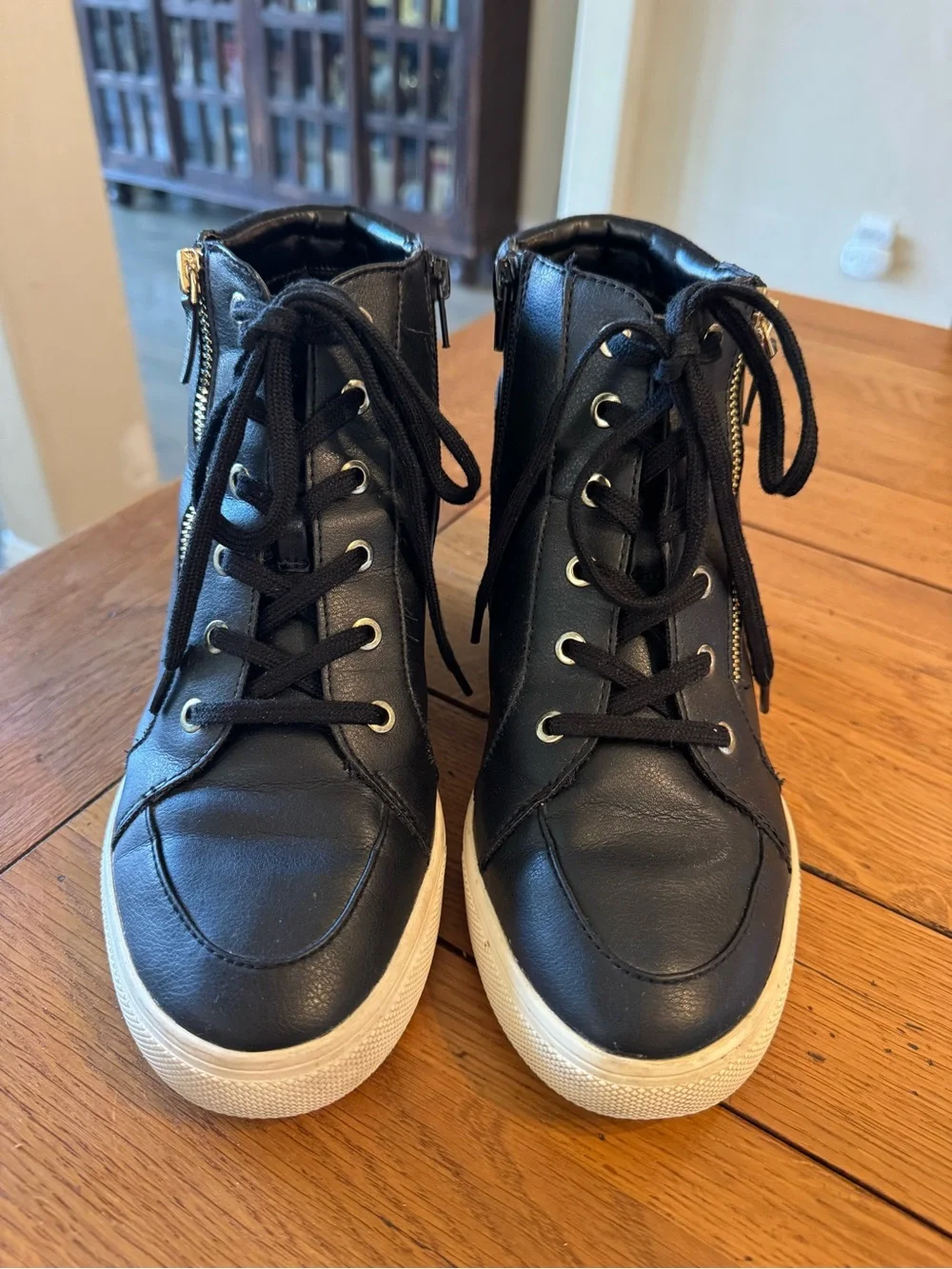 Aldo Kaia black wedge sneakers- size 11